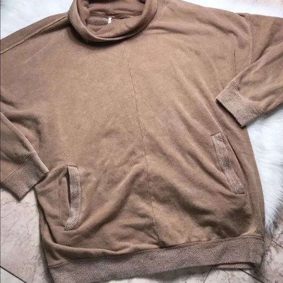 FREE PEOPLE TOO EASY OVERSIZED COWL NECK PULLOVER - Picture 3 of 5